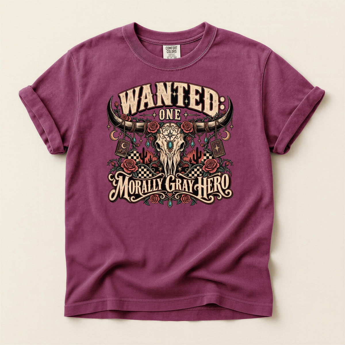 Wanted: One Morally Gray Hero Graphic T-Shirt