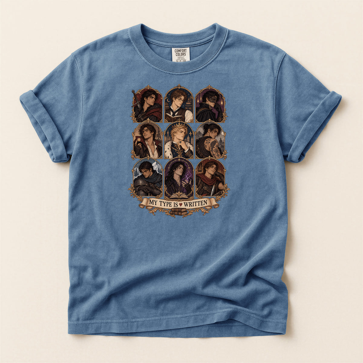 Character Portrait Tee — "My Type Is Written" Shirt