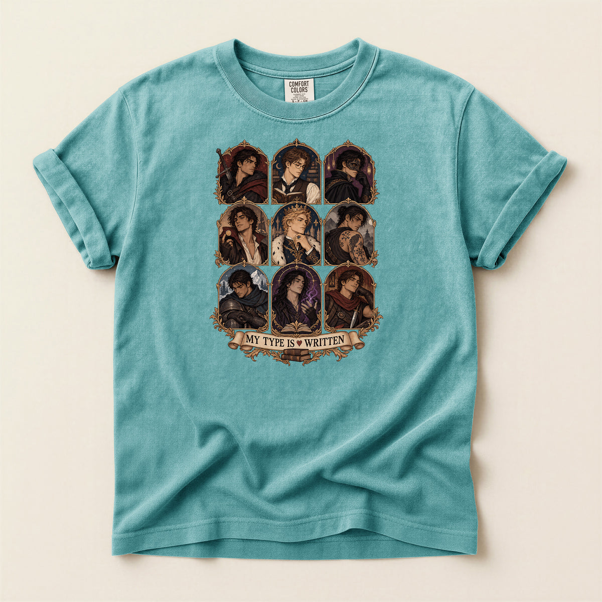 Character Portrait Tee — "My Type Is Written" Shirt