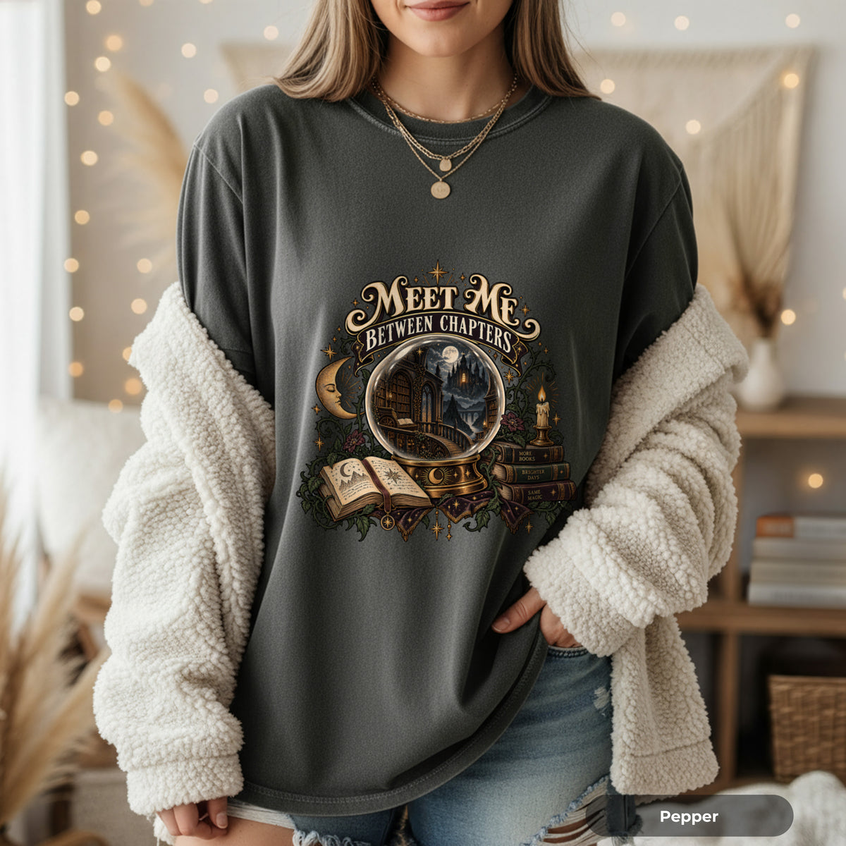 Meet Me Between Chapters T-Shirt — Vintage Book Lover Graphic Tee