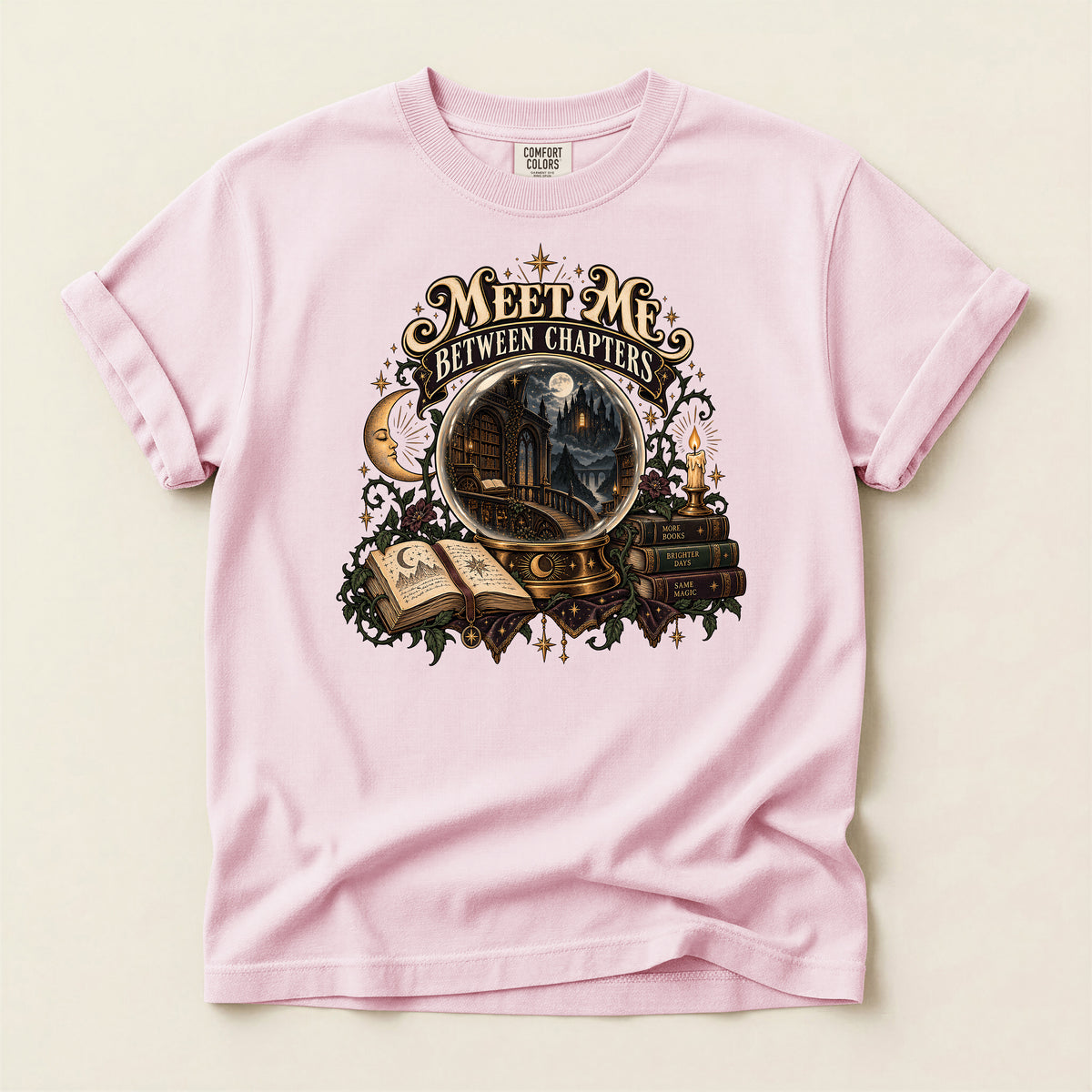 Meet Me Between Chapters T-Shirt — Vintage Book Lover Graphic Tee