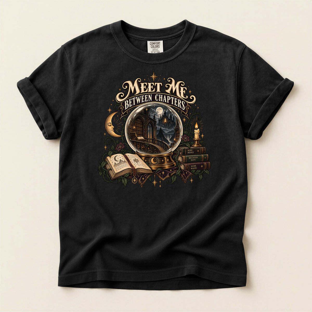 Meet Me Between Chapters T-Shirt — Vintage Book Lover Graphic Tee