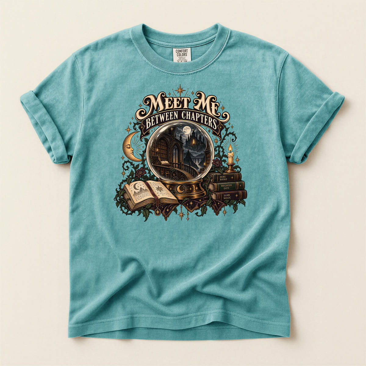 Meet Me Between Chapters T-Shirt — Vintage Book Lover Graphic Tee