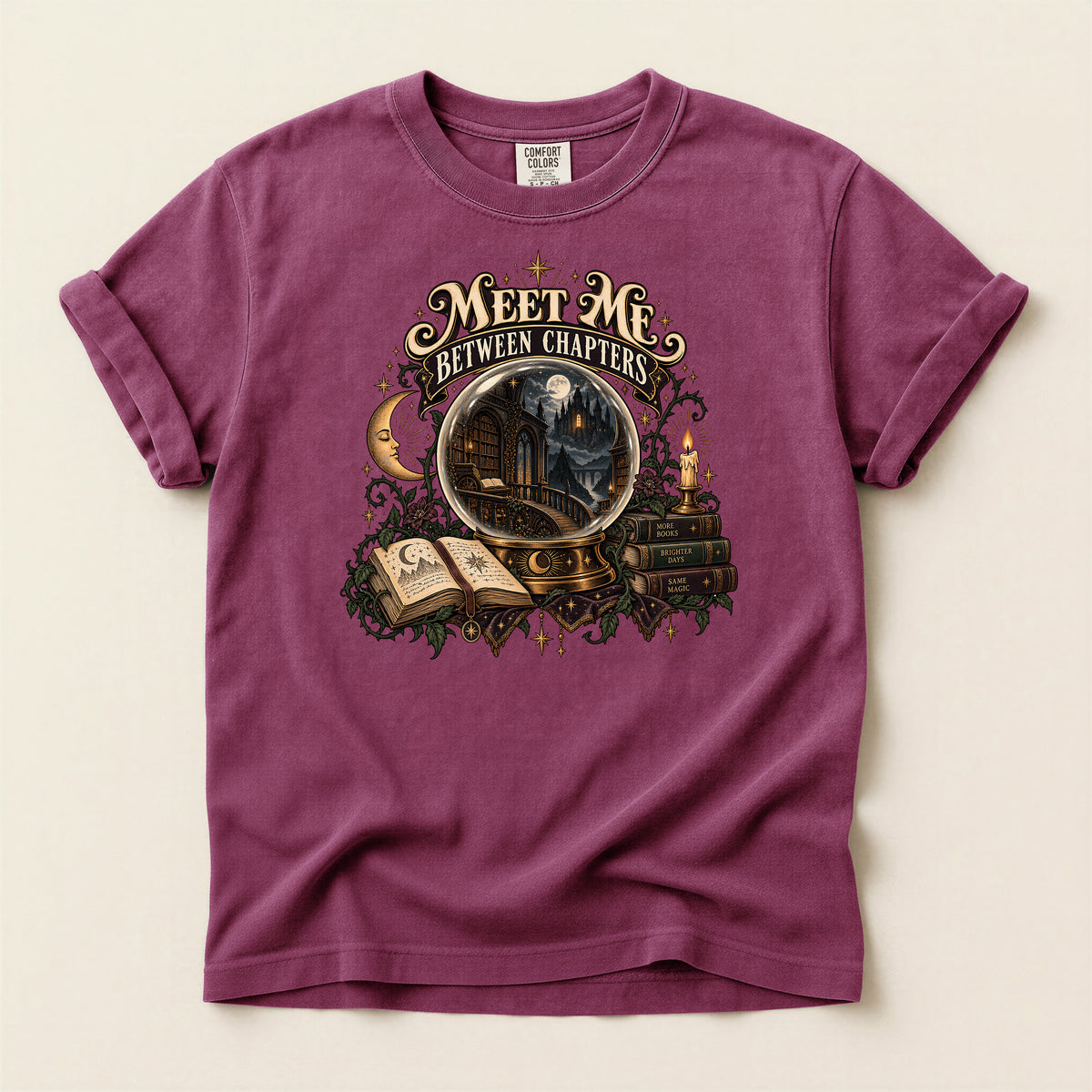 Meet Me Between Chapters T-Shirt — Vintage Book Lover Graphic Tee