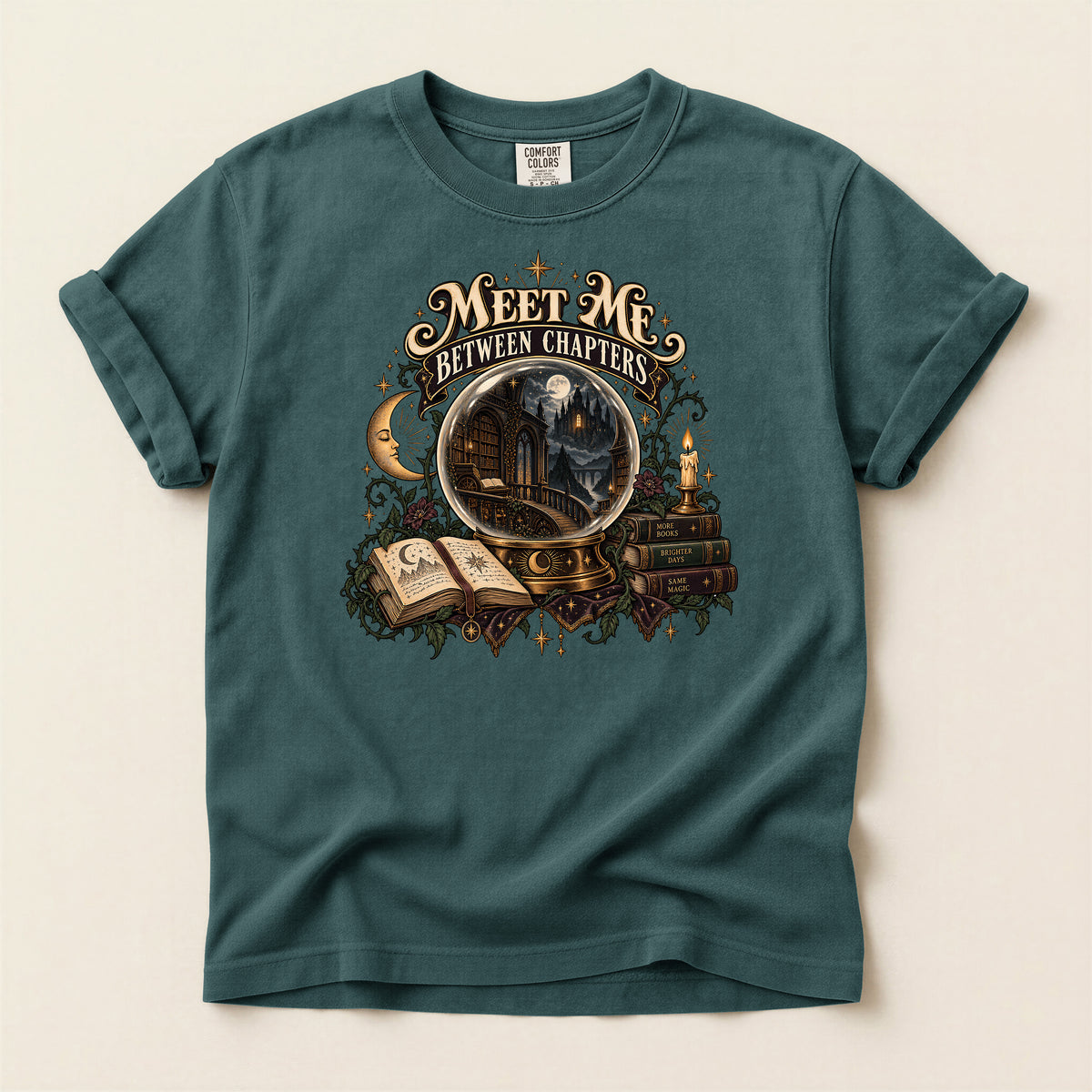 Meet Me Between Chapters T-Shirt — Vintage Book Lover Graphic Tee