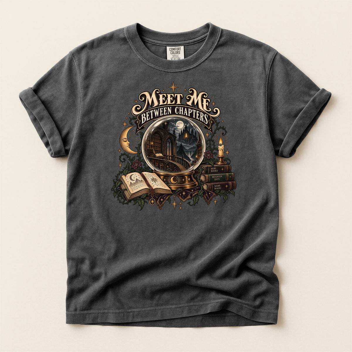 Meet Me Between Chapters T-Shirt — Vintage Book Lover Graphic Tee