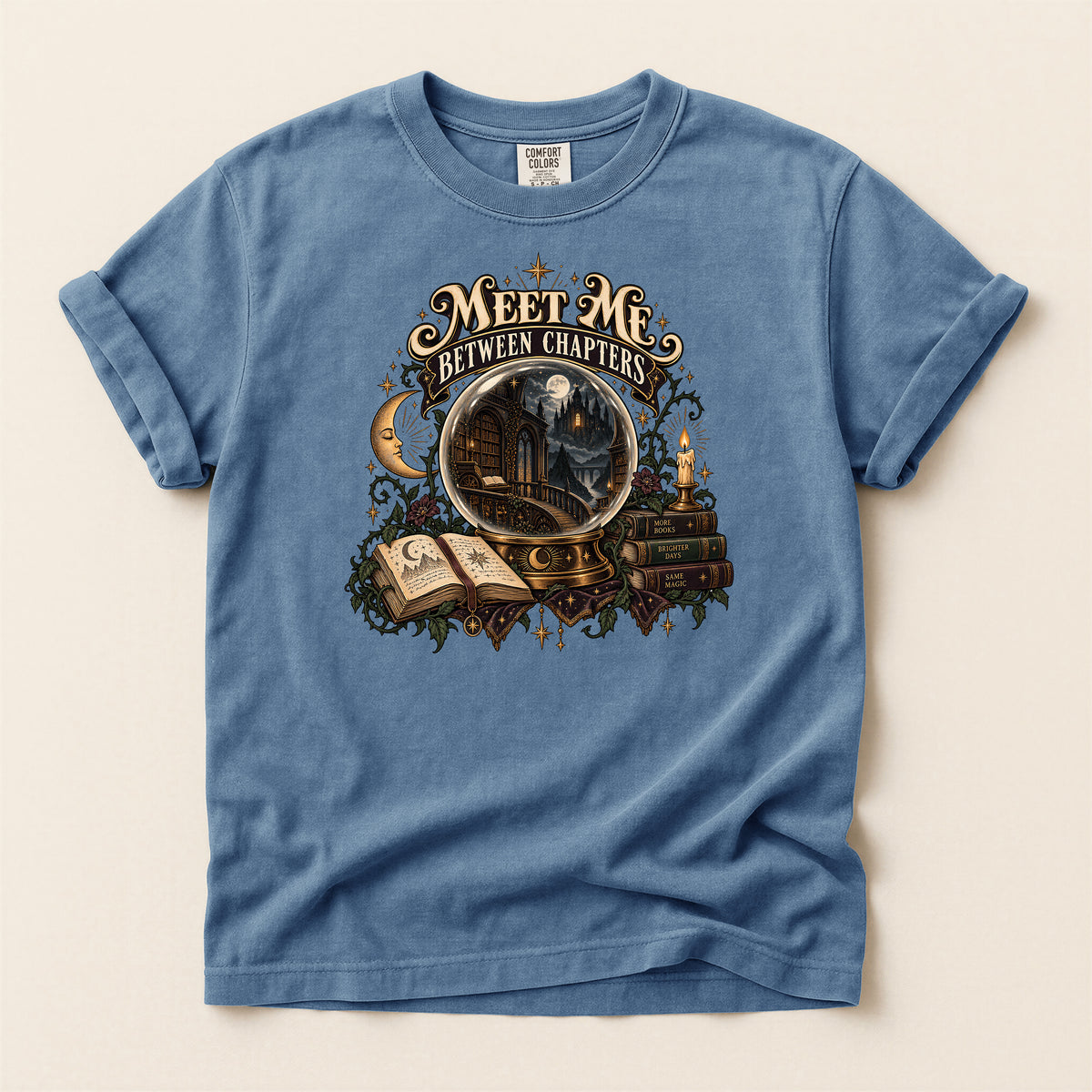 Meet Me Between Chapters T-Shirt — Vintage Book Lover Graphic Tee
