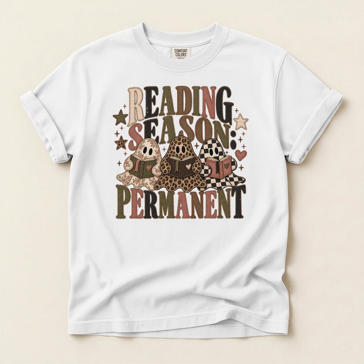Reading Season Permanent T-Shirt — Cozy Book Lover Tee