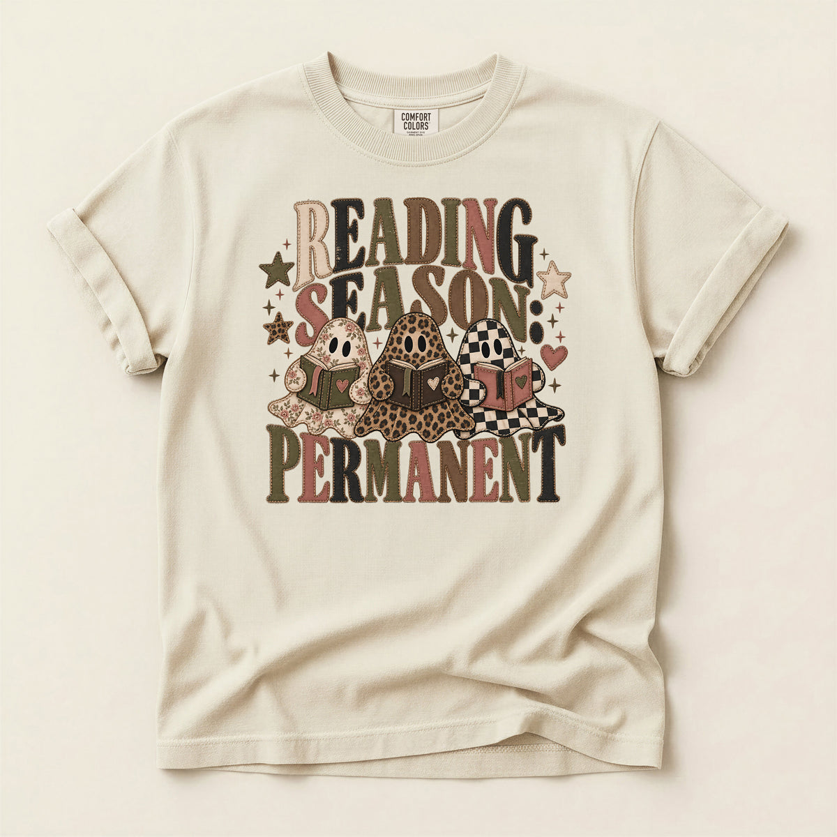 Reading Season Permanent T-Shirt — Cozy Book Lover Tee