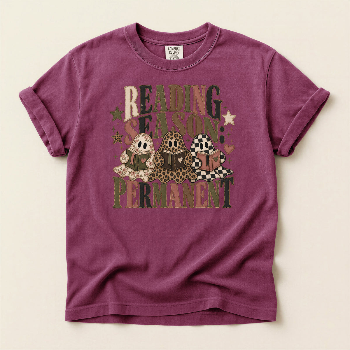 Reading Season Permanent T-Shirt — Cozy Book Lover Tee