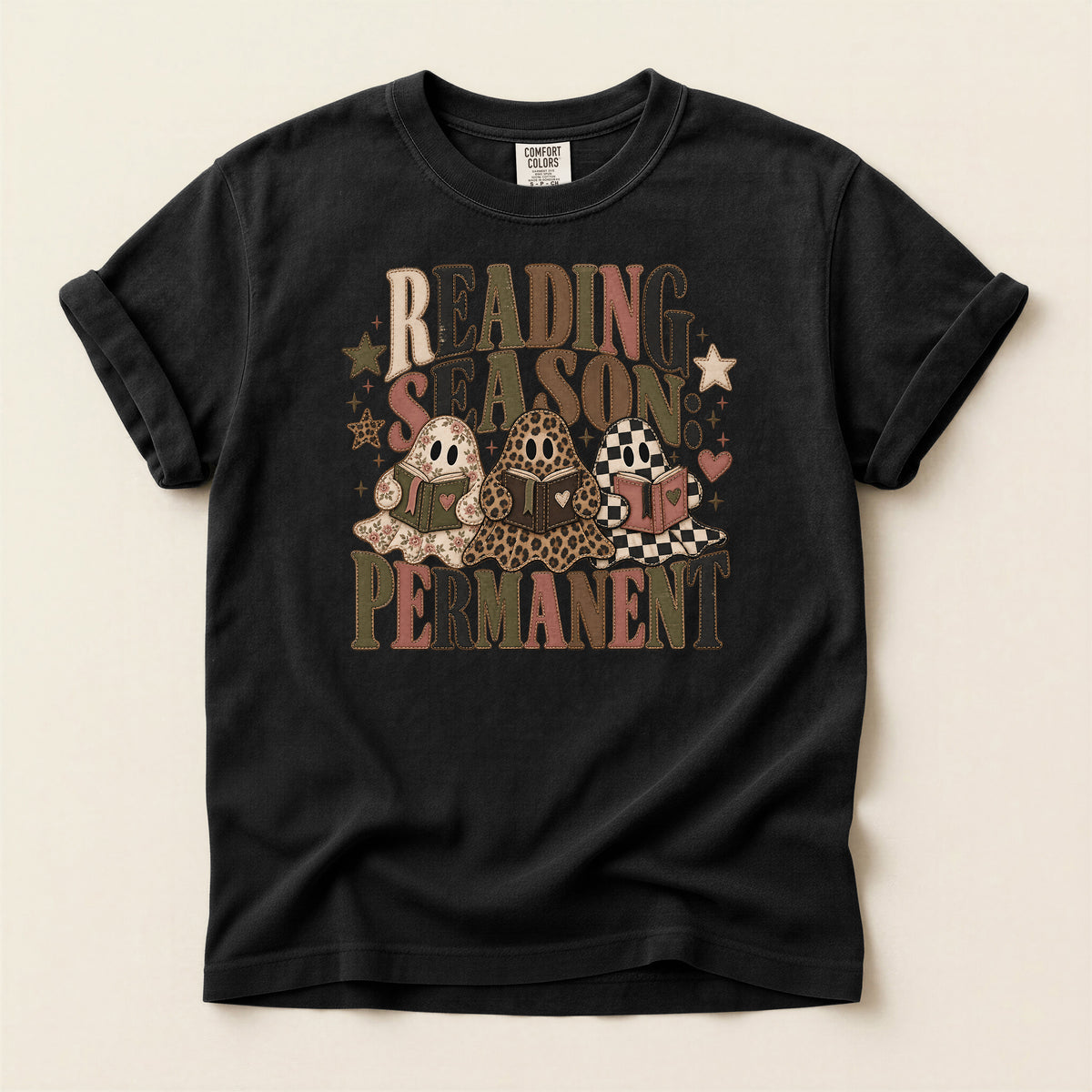 Reading Season Permanent T-Shirt — Cozy Book Lover Tee