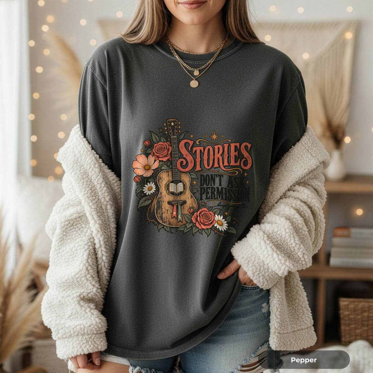 Stories Don't Ask Permission Guitar T-Shirt