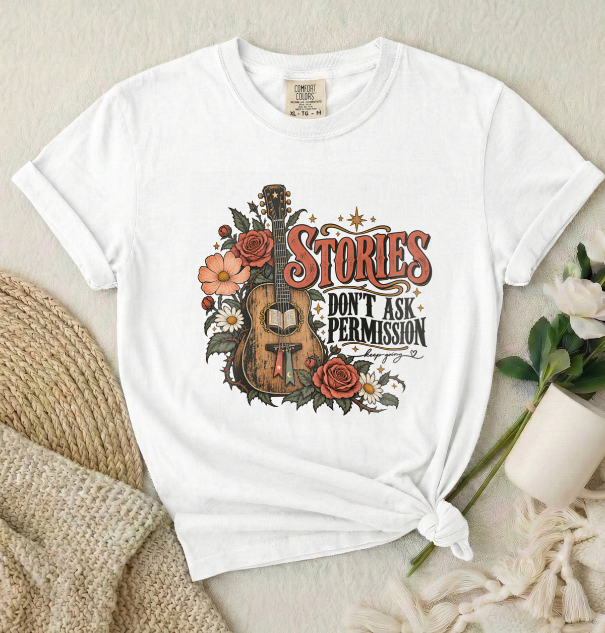 Stories Don't Ask Permission Guitar T-Shirt