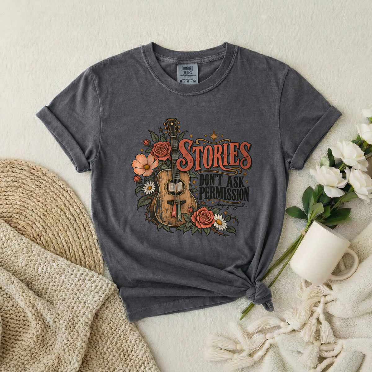 Stories Don't Ask Permission Guitar T-Shirt