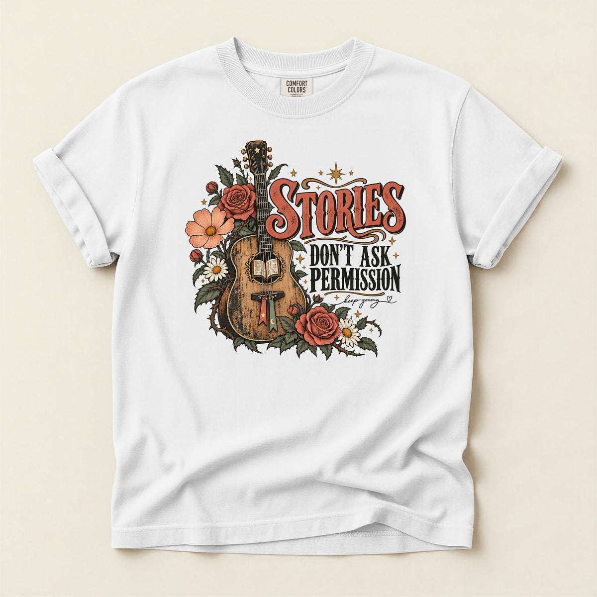 Stories Don't Ask Permission Guitar T-Shirt