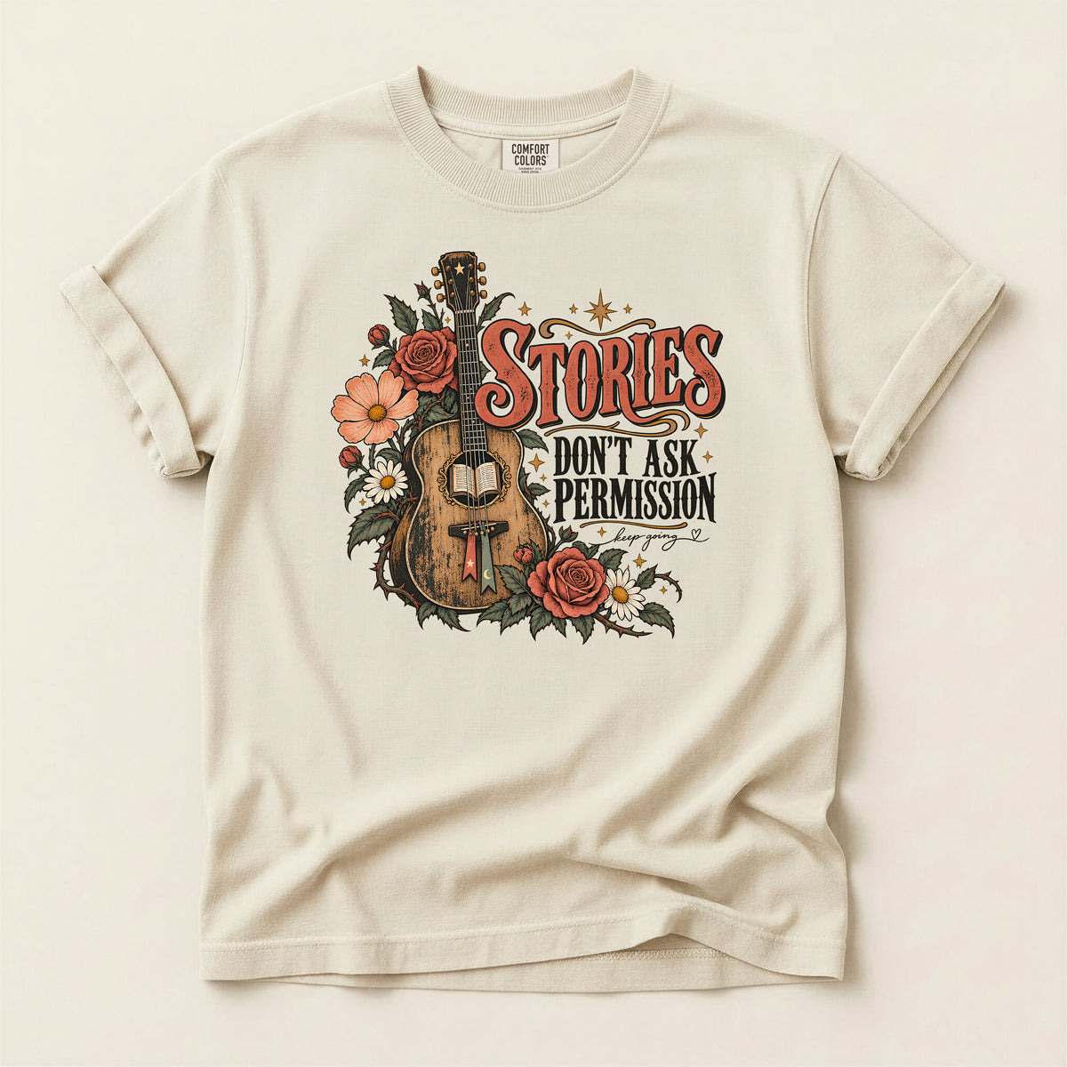 Stories Don't Ask Permission Guitar T-Shirt