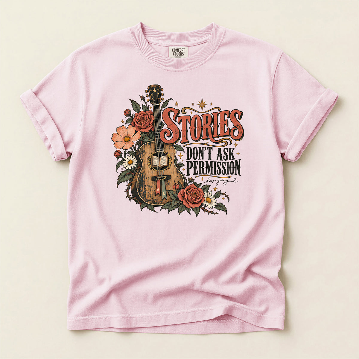 Stories Don't Ask Permission Guitar T-Shirt