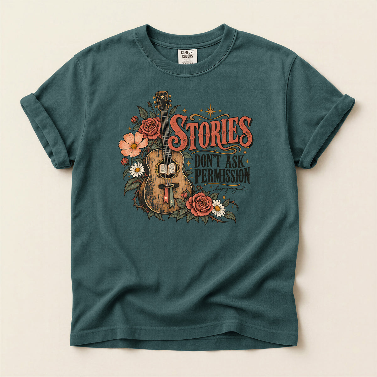 Stories Don't Ask Permission Guitar T-Shirt