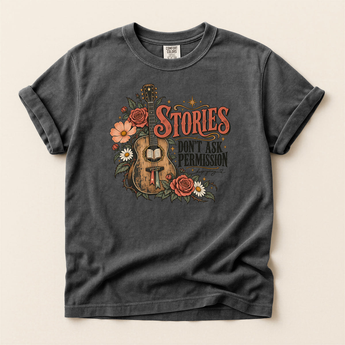 Stories Don't Ask Permission Guitar T-Shirt