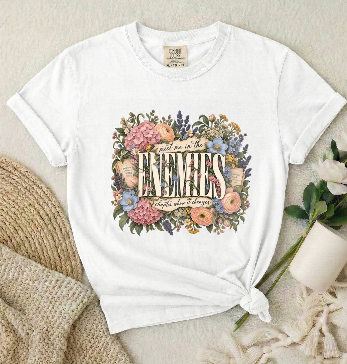 Enemies Floral Quote T-Shirt