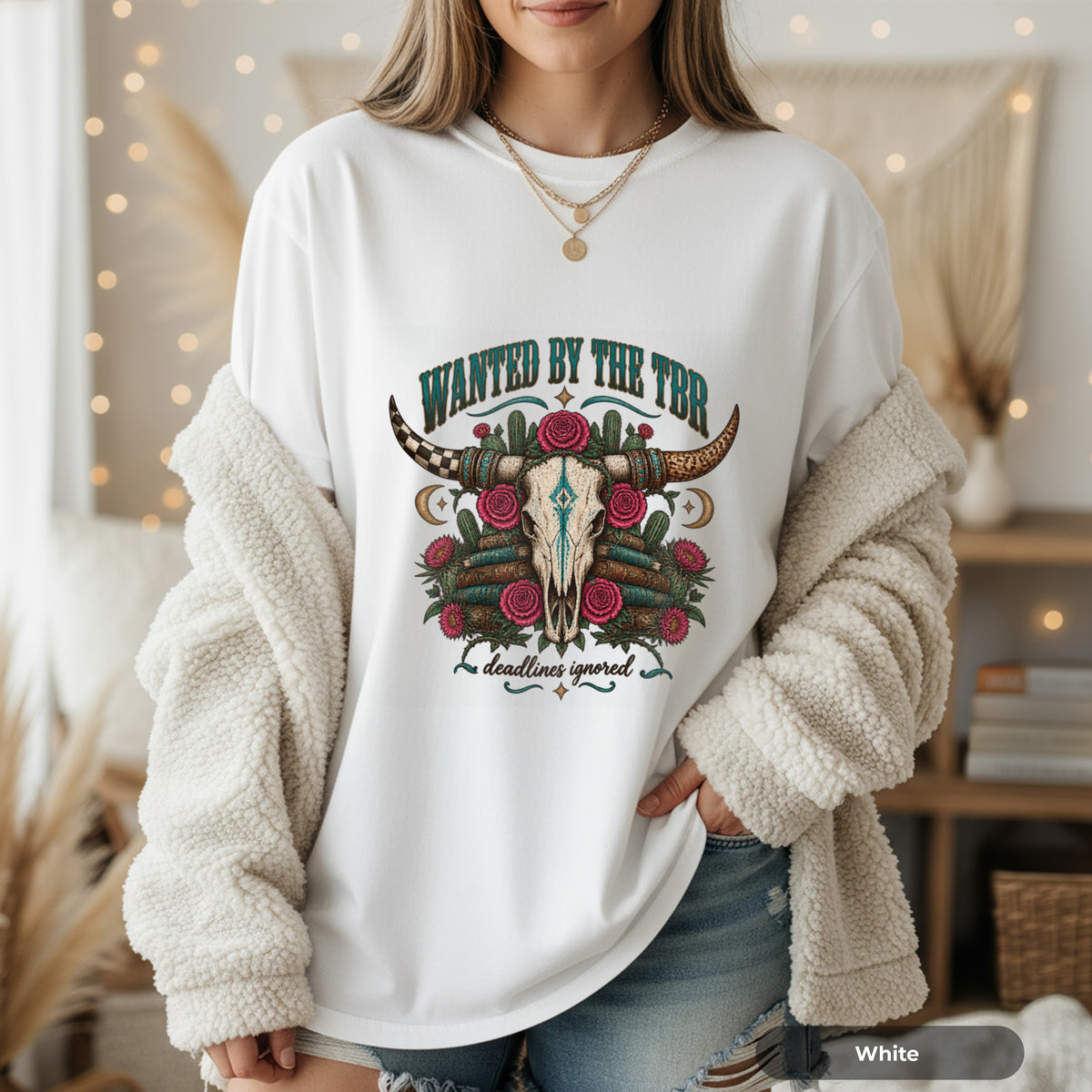 Wanted by the TBR Western Skull T-Shirt