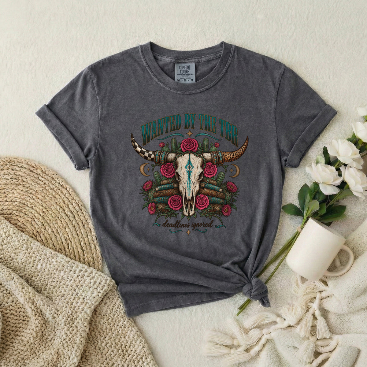 Wanted by the TBR Western Skull T-Shirt