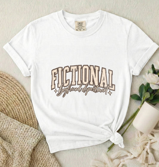Fictional Graphic T-Shirt – Vintage Script Book Lover Tee