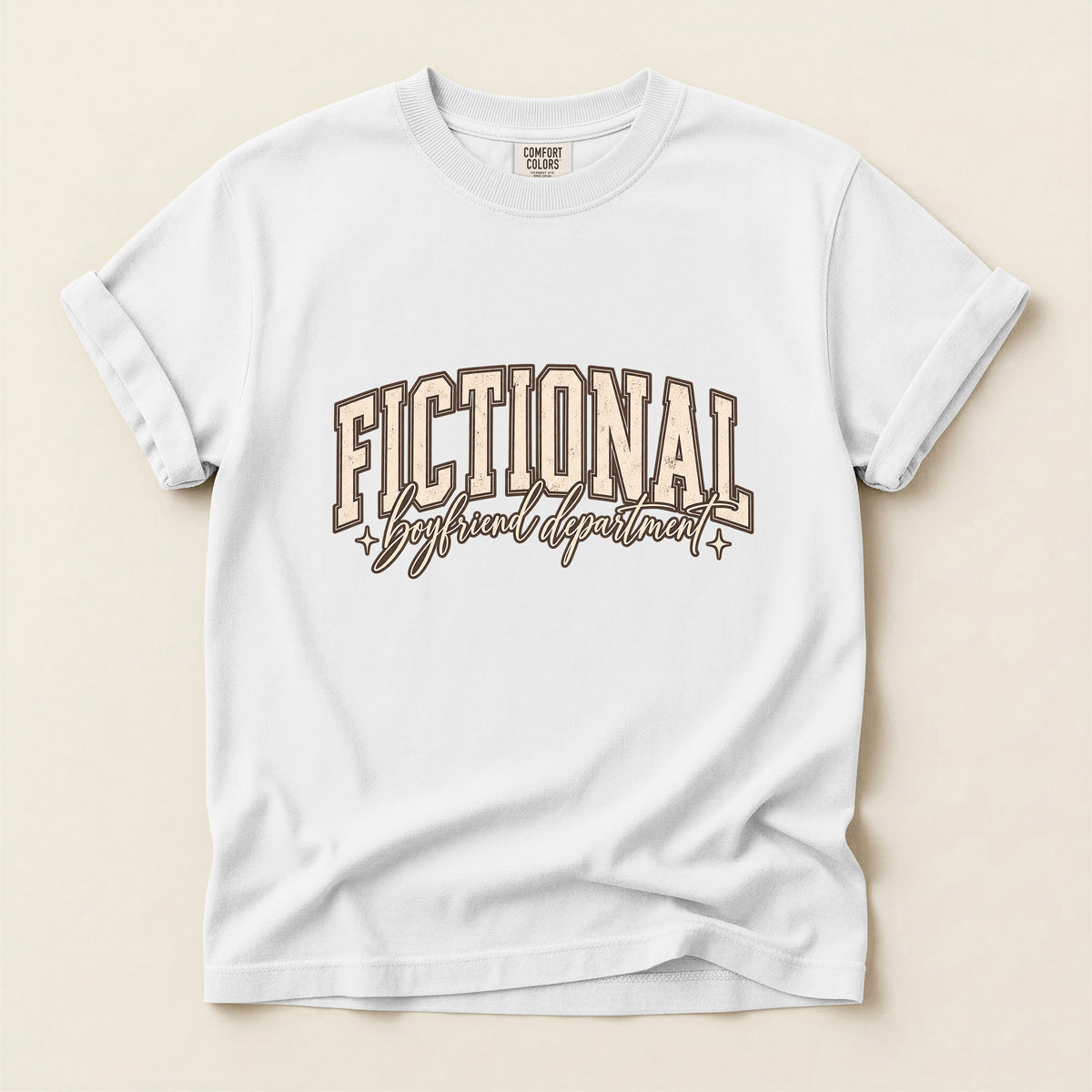 Fictional Graphic T-Shirt – Vintage Script Book Lover Tee