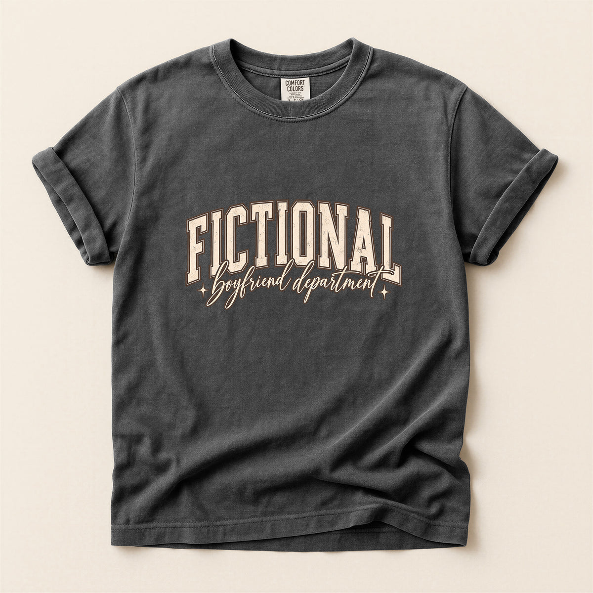 Fictional Graphic T-Shirt – Vintage Script Book Lover Tee