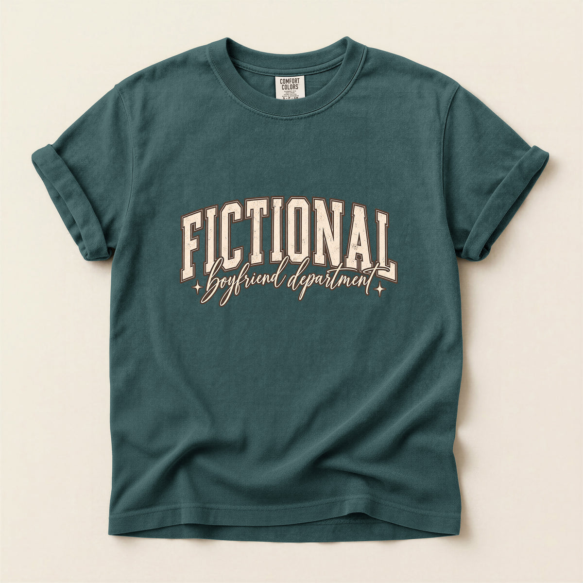 Fictional Graphic T-Shirt – Vintage Script Book Lover Tee