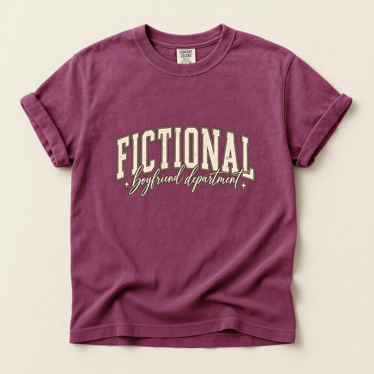 Fictional Graphic T-Shirt – Vintage Script Book Lover Tee