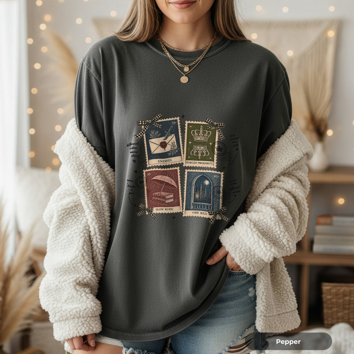 Vintage Post Stamp -Inspired Graphic T-Shirt