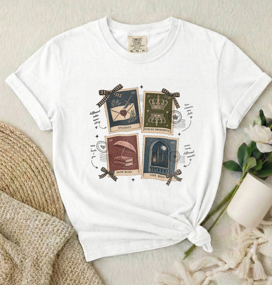 Vintage Post Stamp -Inspired Graphic T-Shirt