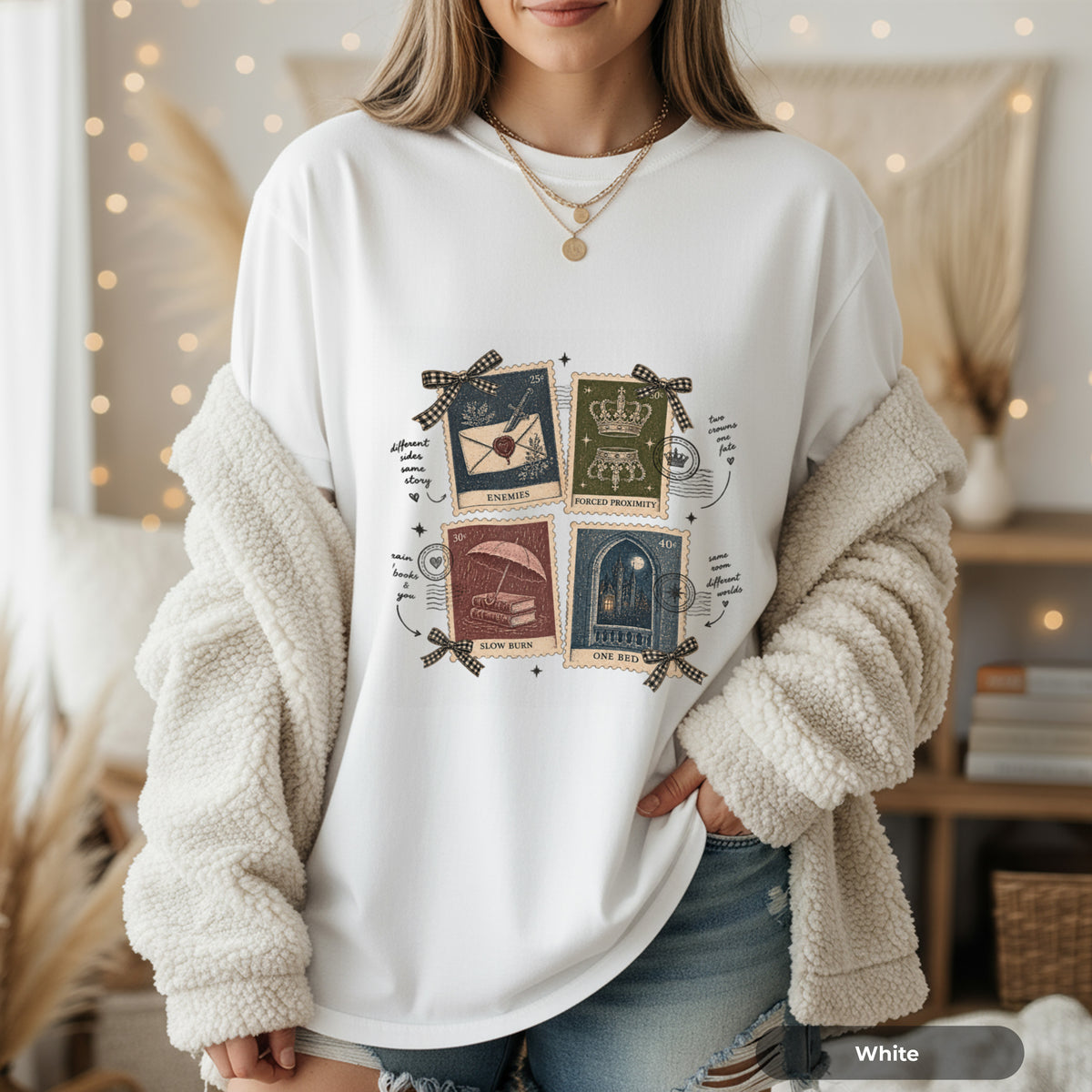 Vintage Post Stamp -Inspired Graphic T-Shirt