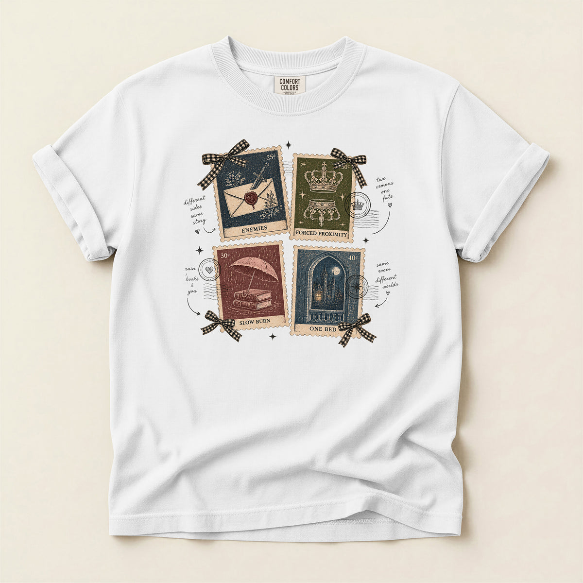 Vintage Post Stamp -Inspired Graphic T-Shirt