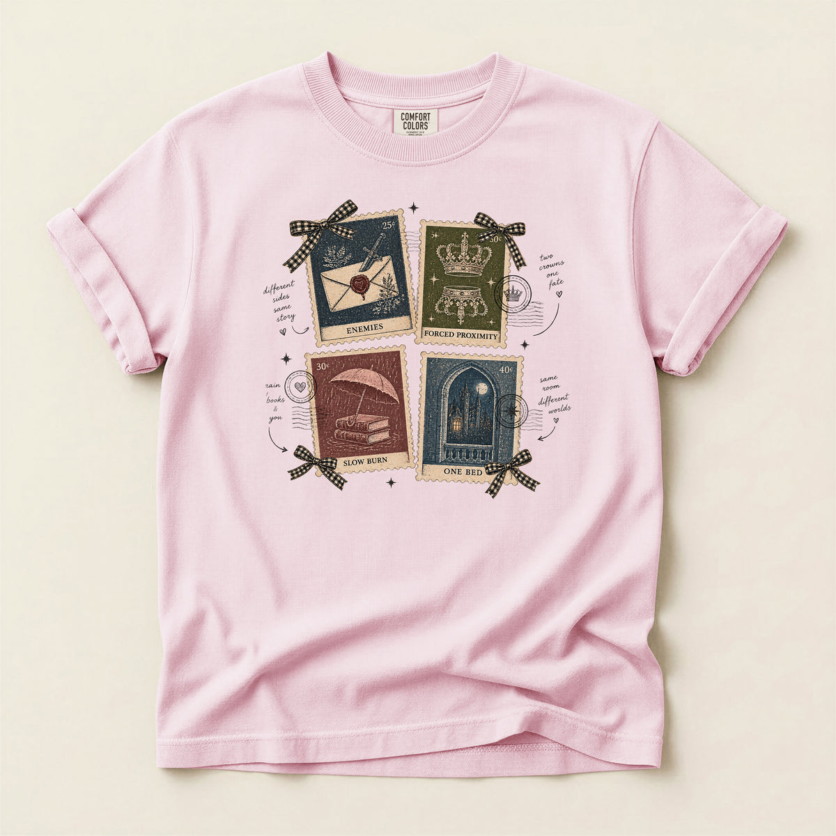 Vintage Post Stamp -Inspired Graphic T-Shirt