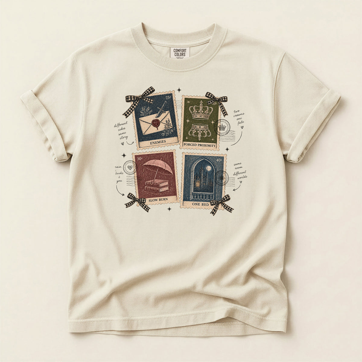 Vintage Post Stamp -Inspired Graphic T-Shirt