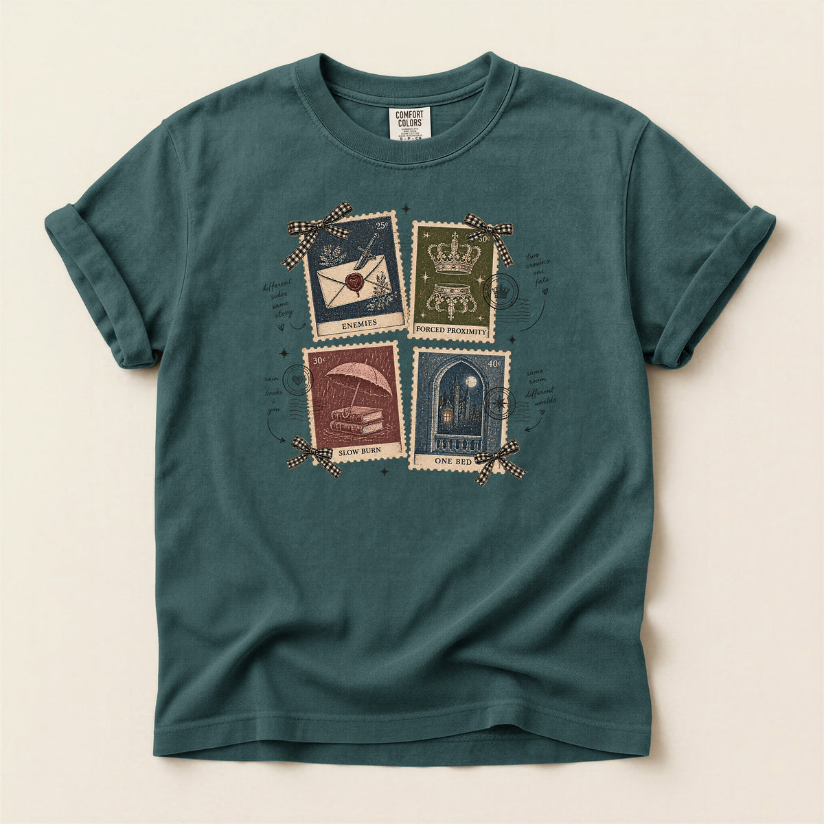 Vintage Post Stamp -Inspired Graphic T-Shirt
