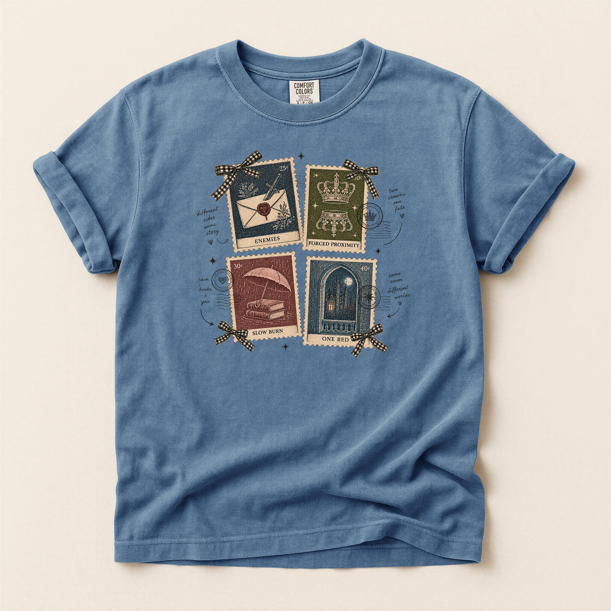 Vintage Post Stamp -Inspired Graphic T-Shirt