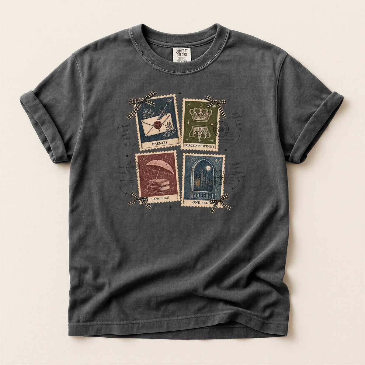 Vintage Post Stamp -Inspired Graphic T-Shirt