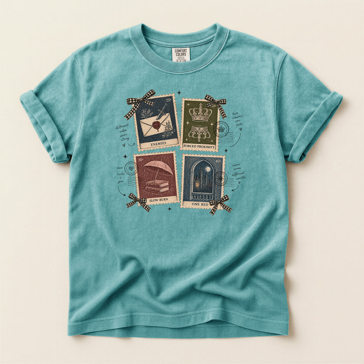 Vintage Post Stamp -Inspired Graphic T-Shirt