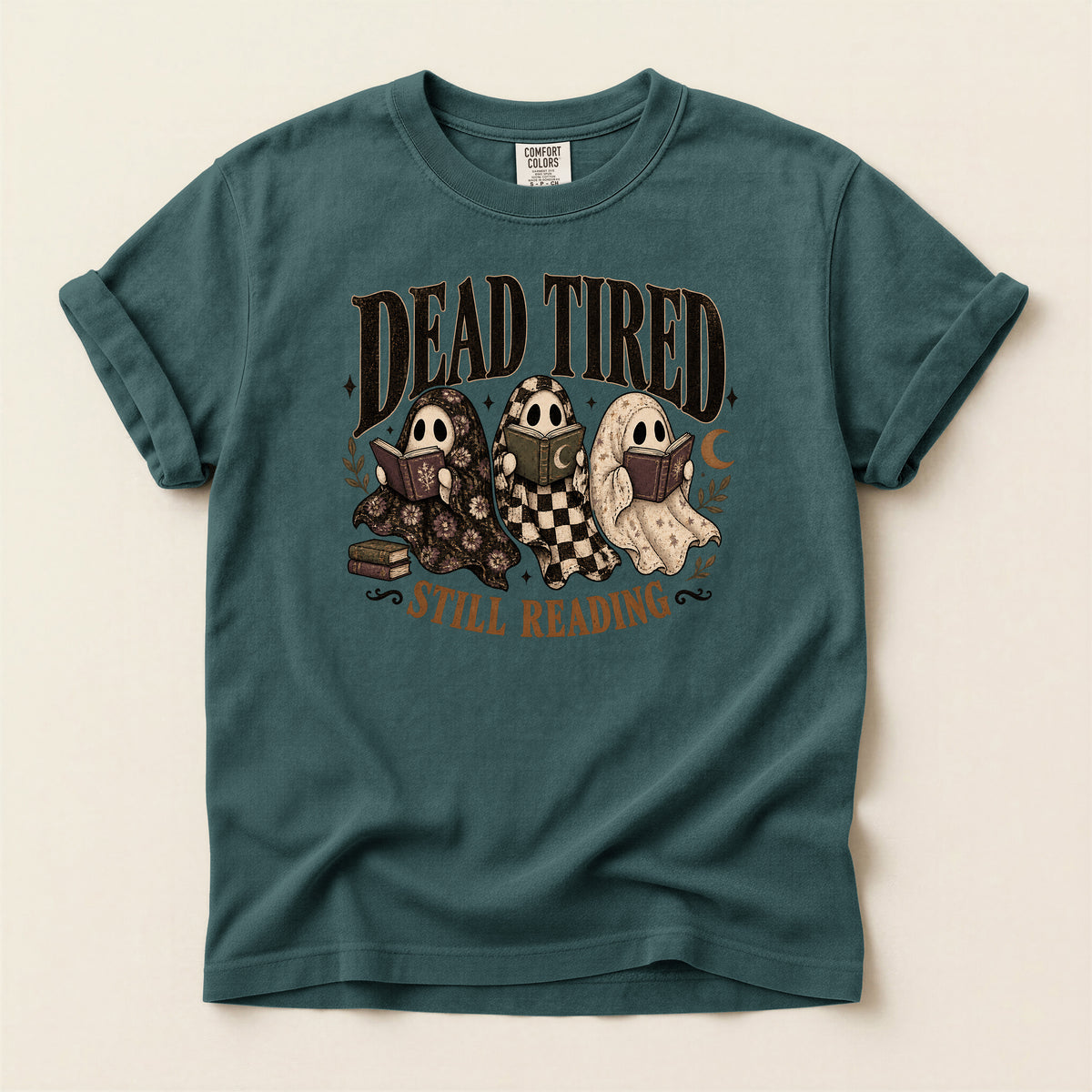 Dead Tired Still Reading Book Lover T-Shirt