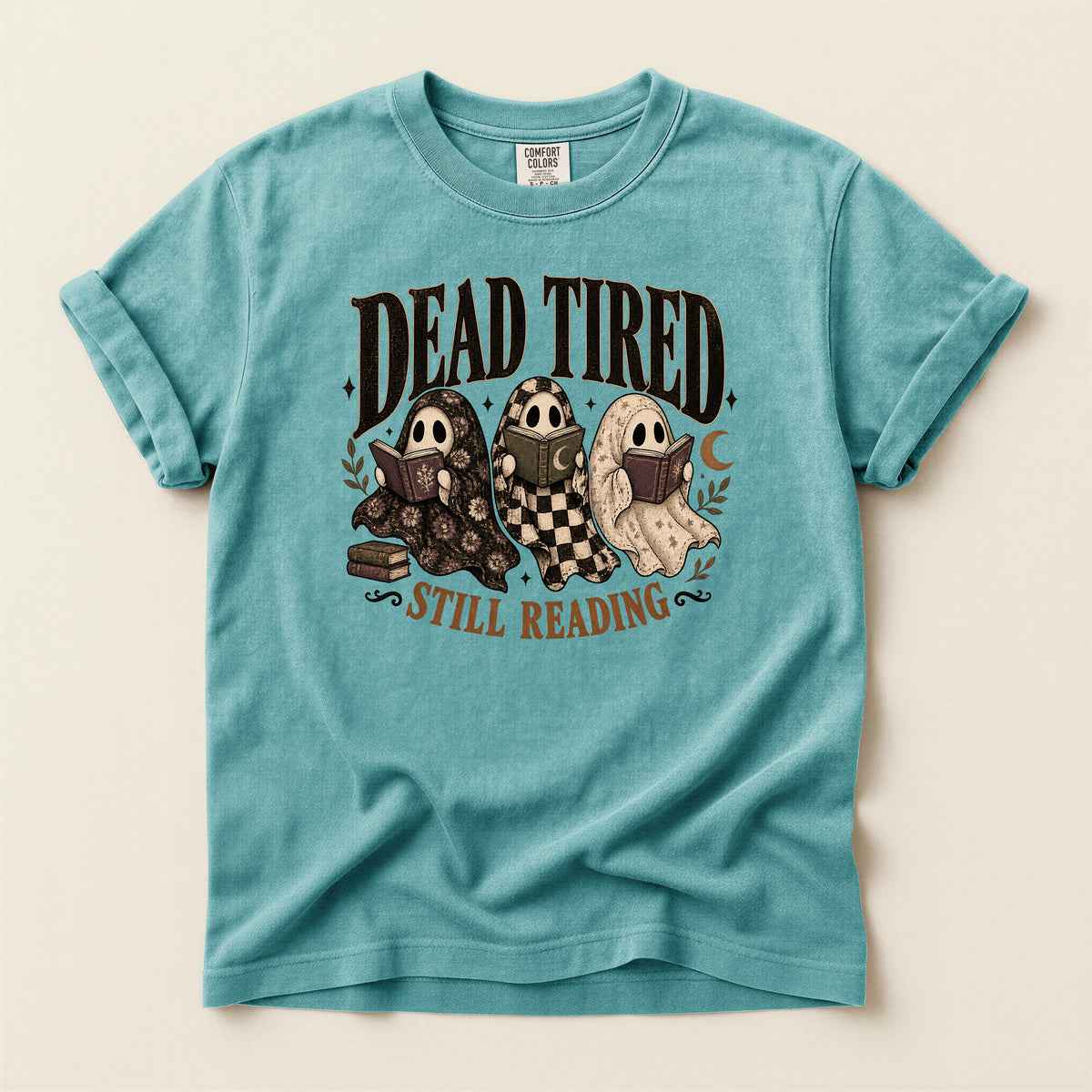 Dead Tired Still Reading Book Lover T-Shirt
