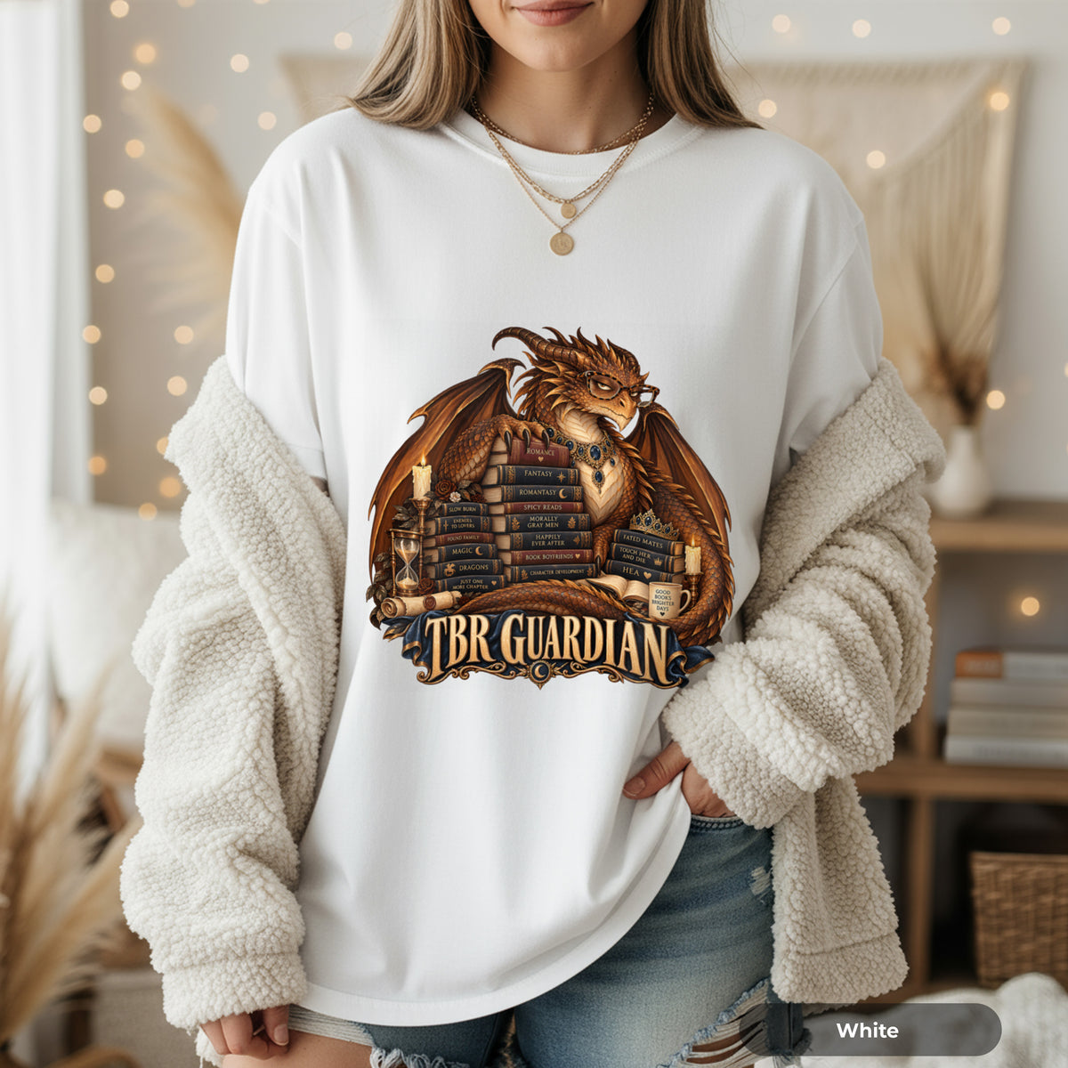 TBR Guardian Dragon Fantasy Book Lover