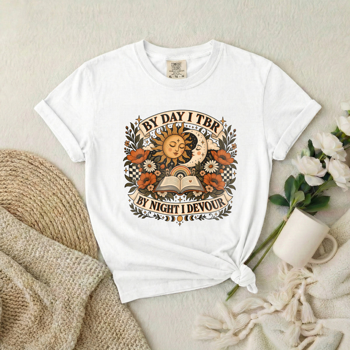 By Day I’ll Be There By Night I Devour Book Lover T-Shirt