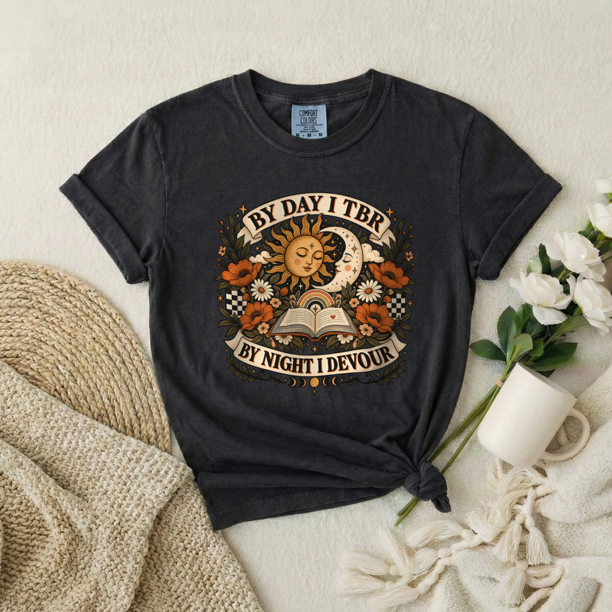 By Day I’ll Be There By Night I Devour Book Lover T-Shirt