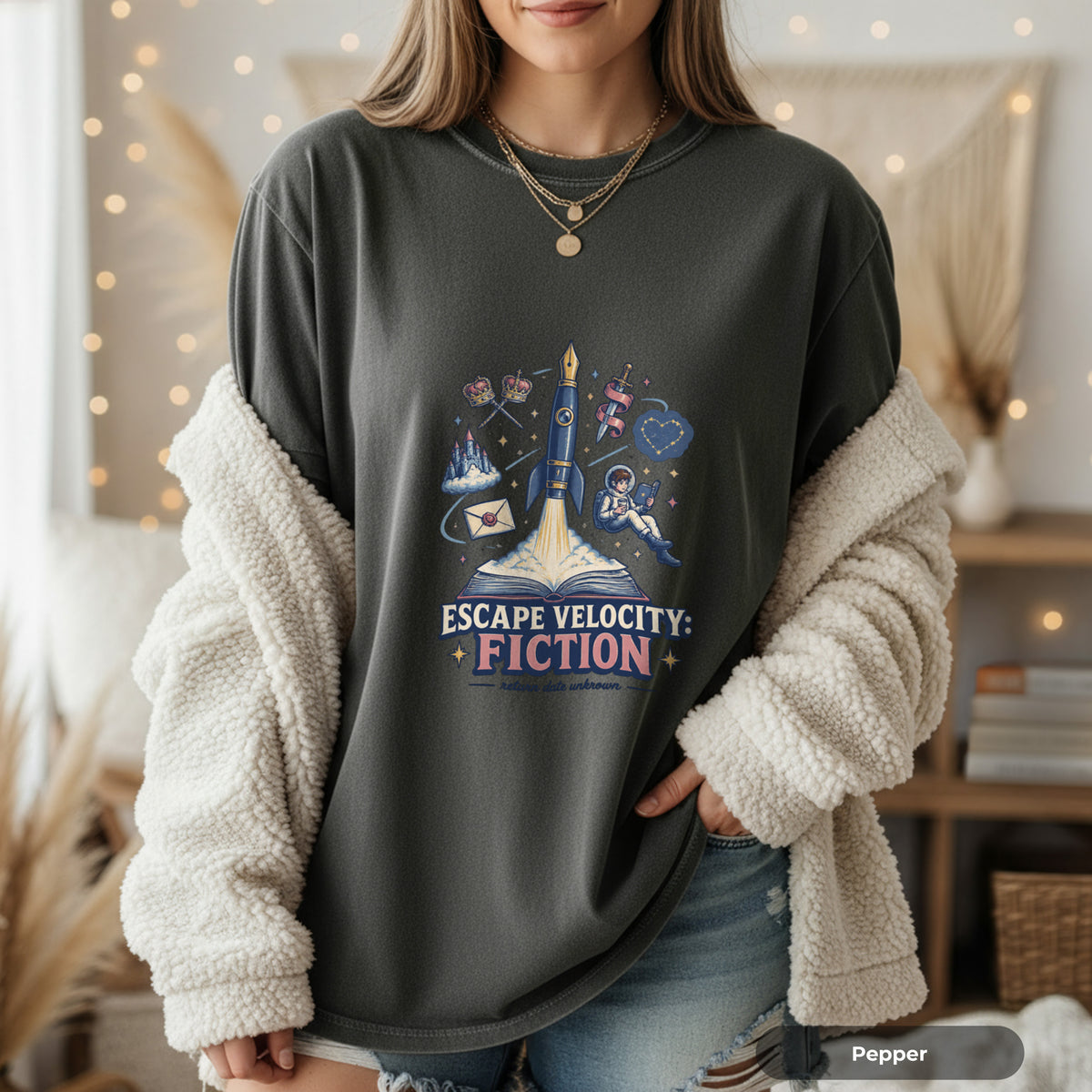Escape Velocity Fiction Space Adventure T-Shirt