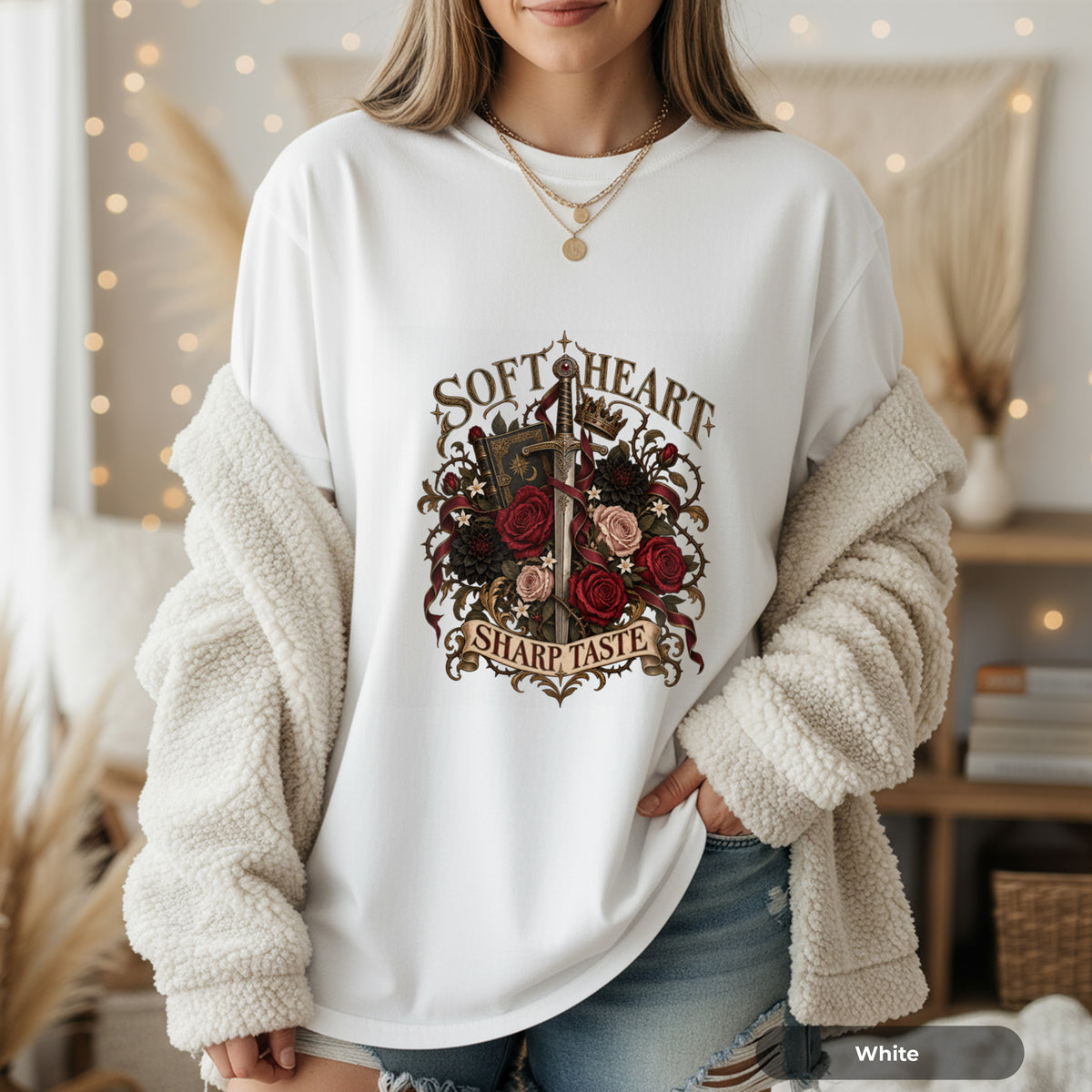 Soft Heart Sharp Taste Gothic Rose T-Shirt