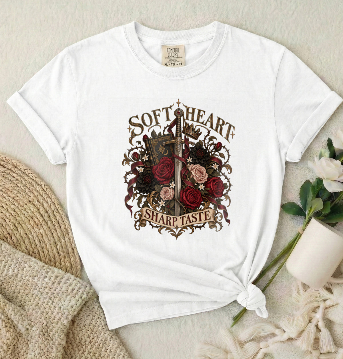 Soft Heart Sharp Taste Gothic Rose T-Shirt