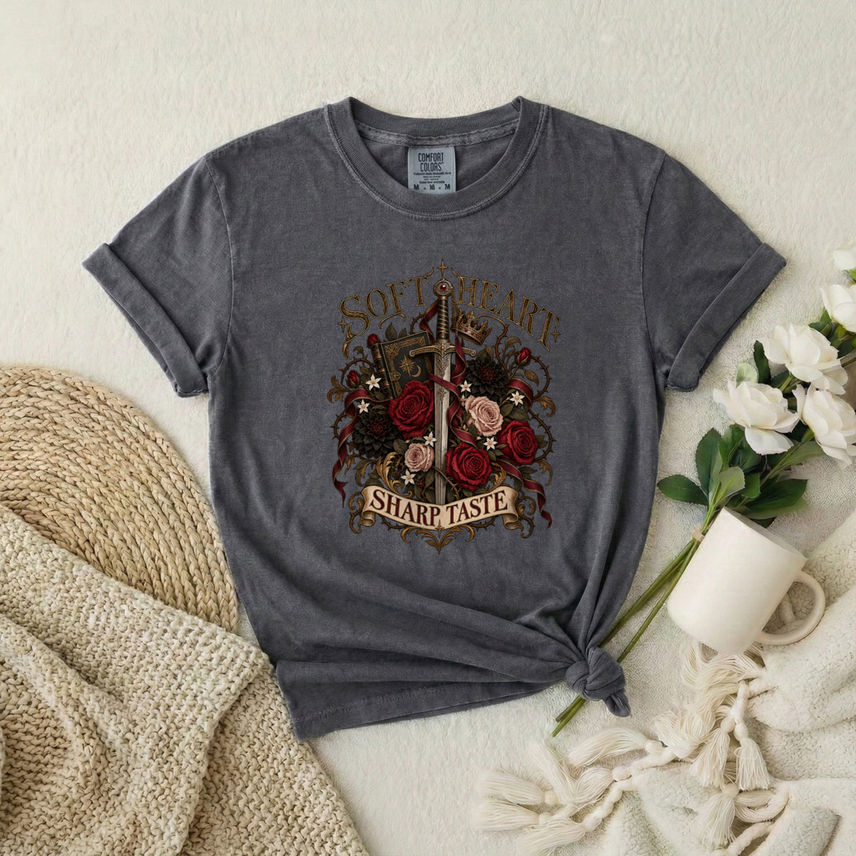 Soft Heart Sharp Taste Gothic Rose T-Shirt